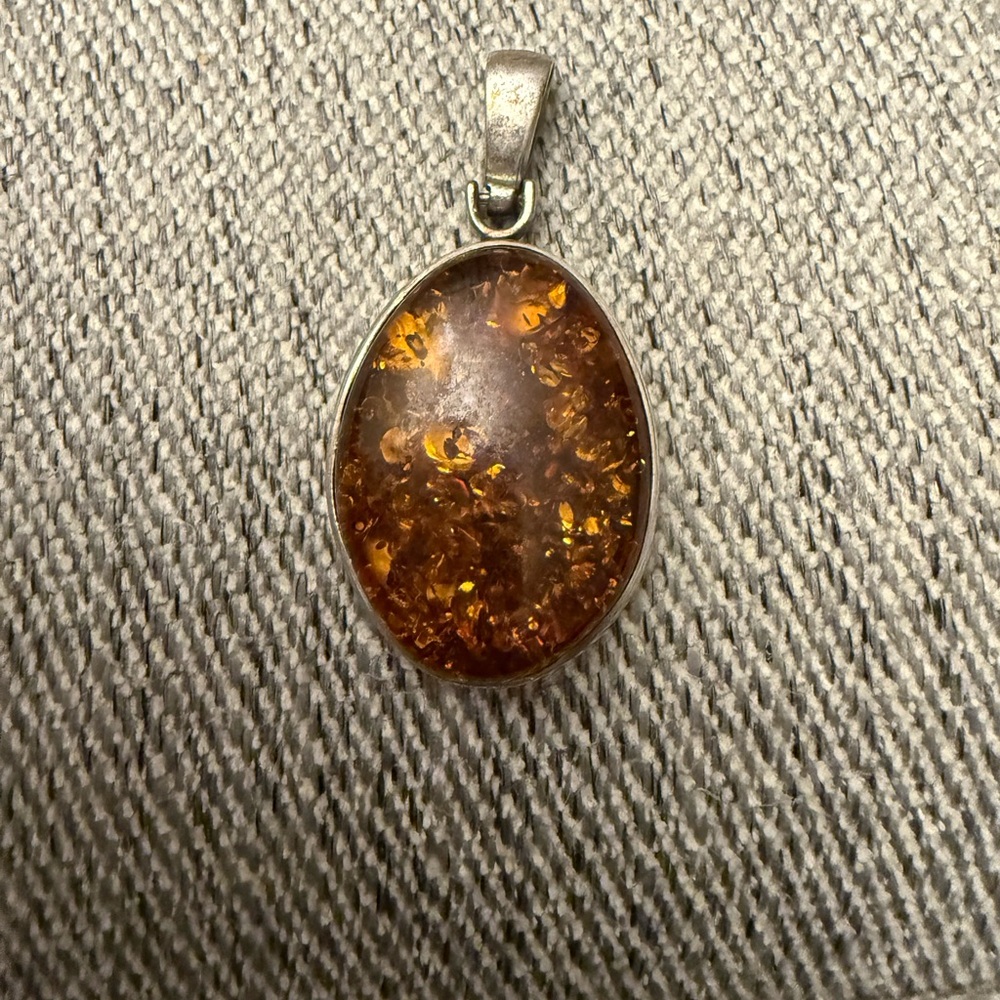 Amber Pendant Necklace